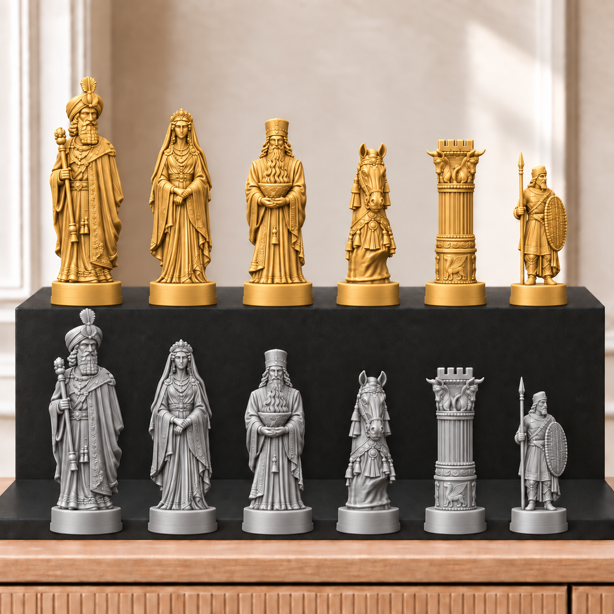 Persien – thematisches Schachfigurenset mit 32 Figuren – Ansicht 4