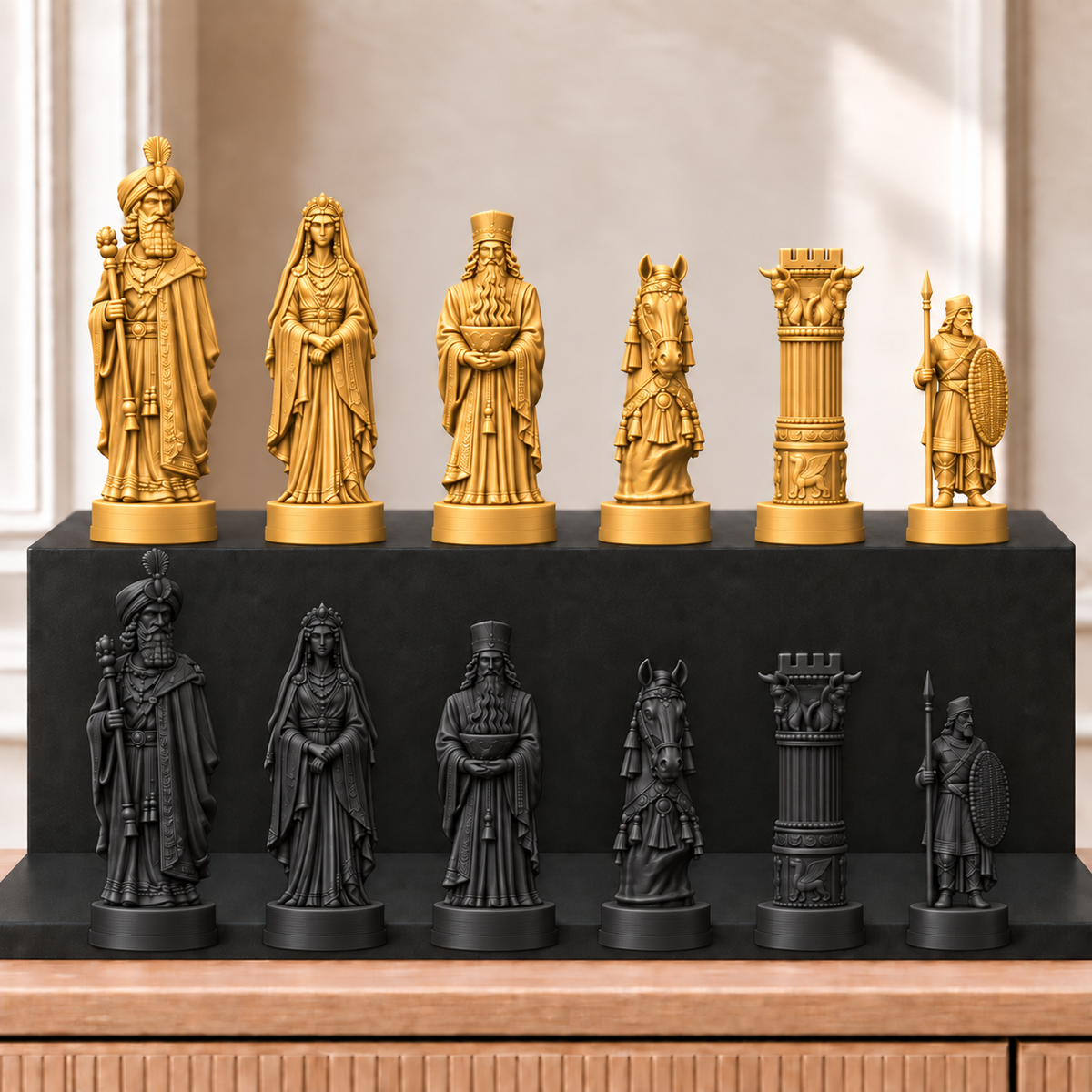 Persien – thematisches Schachfigurenset mit 32 Figuren – Ansicht 5