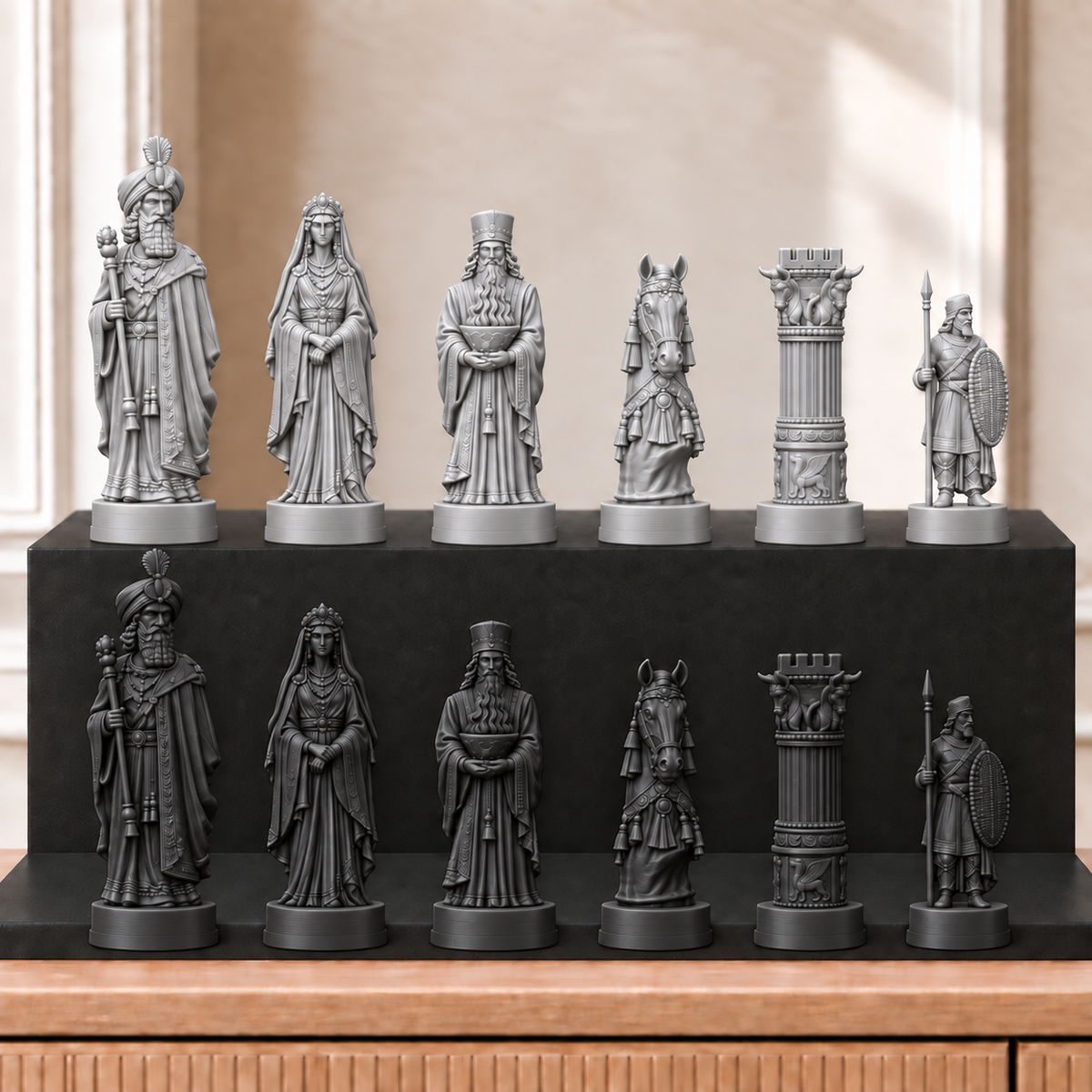 Persien – thematisches Schachfigurenset mit 32 Figuren – Ansicht 8