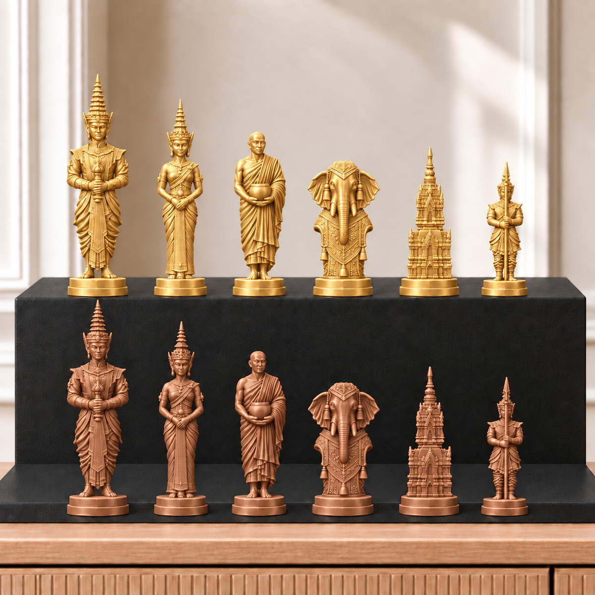 Siam – thematisches Schachfigurenset mit 32 Figuren – Ansicht 7