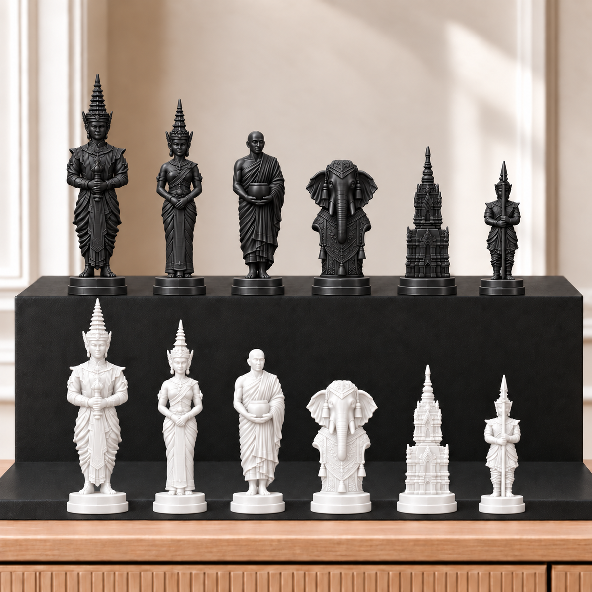 Siam – thematisches Schachfigurenset mit 32 Figuren – Ansicht 11