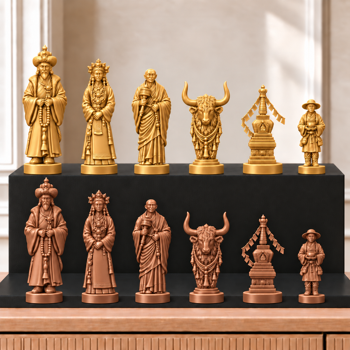 Tibet – thematisches Schachfigurenset mit 32 Figuren – Ansicht 7