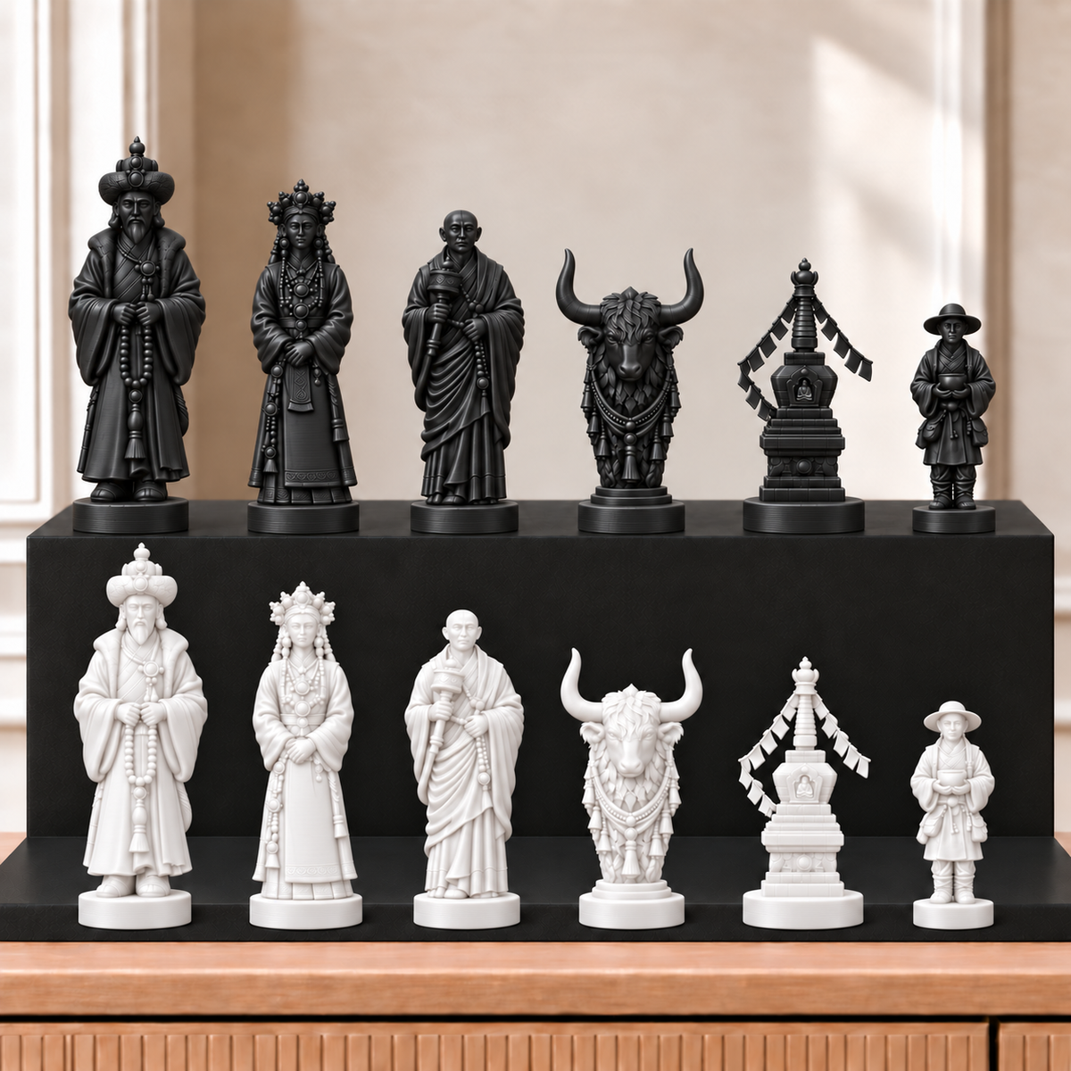 Tibet – thematisches Schachfigurenset mit 32 Figuren – Ansicht 11