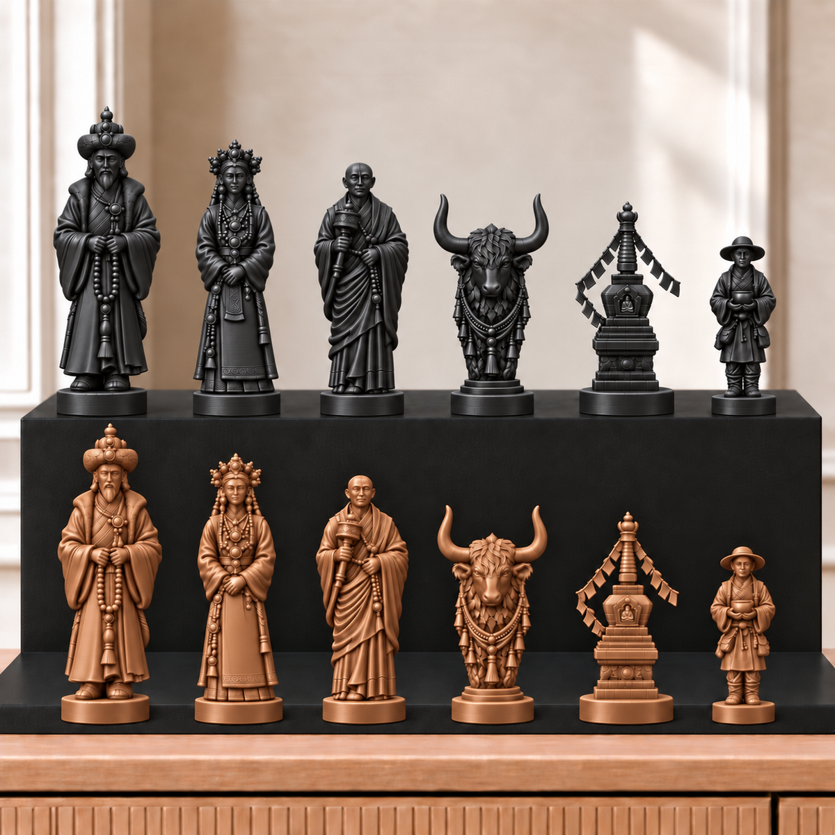Tibet – thematisches Schachfigurenset mit 32 Figuren – Ansicht 12