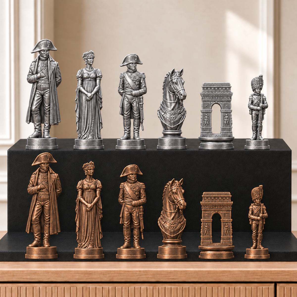 Napoleon – thematisches Schachfigurenset mit 32 Figuren – Ansicht 3