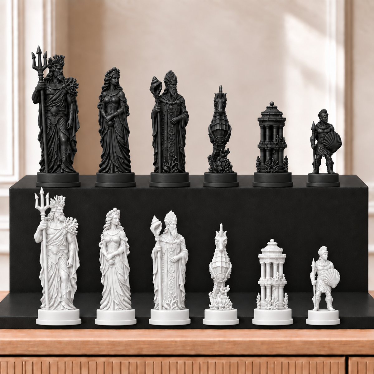 Atlantis – thematisches Schachfigurenset mit 32 Figuren – Ansicht 11