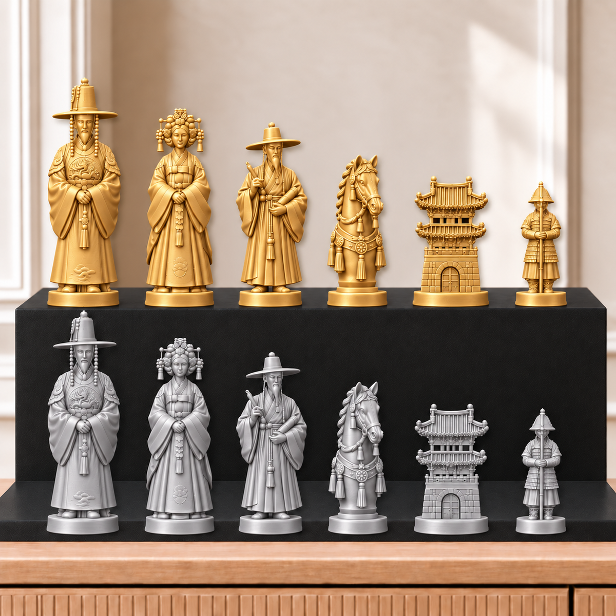 Korea – thematisches Schachfigurenset mit 32 Figuren – Ansicht 4