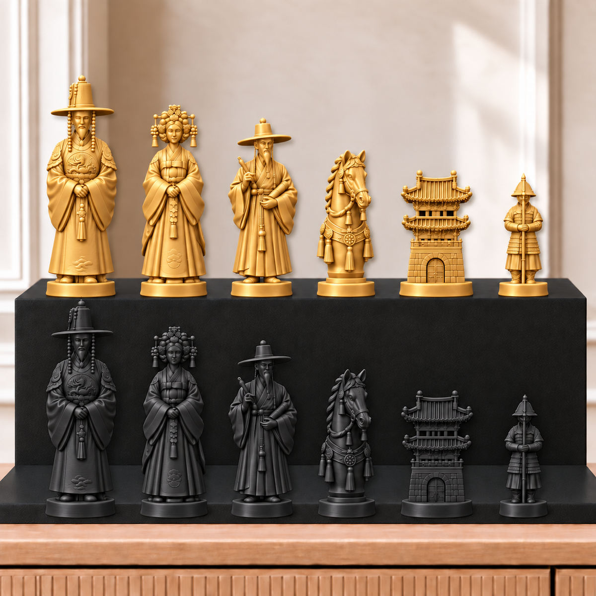 Korea – thematisches Schachfigurenset mit 32 Figuren – Ansicht 5