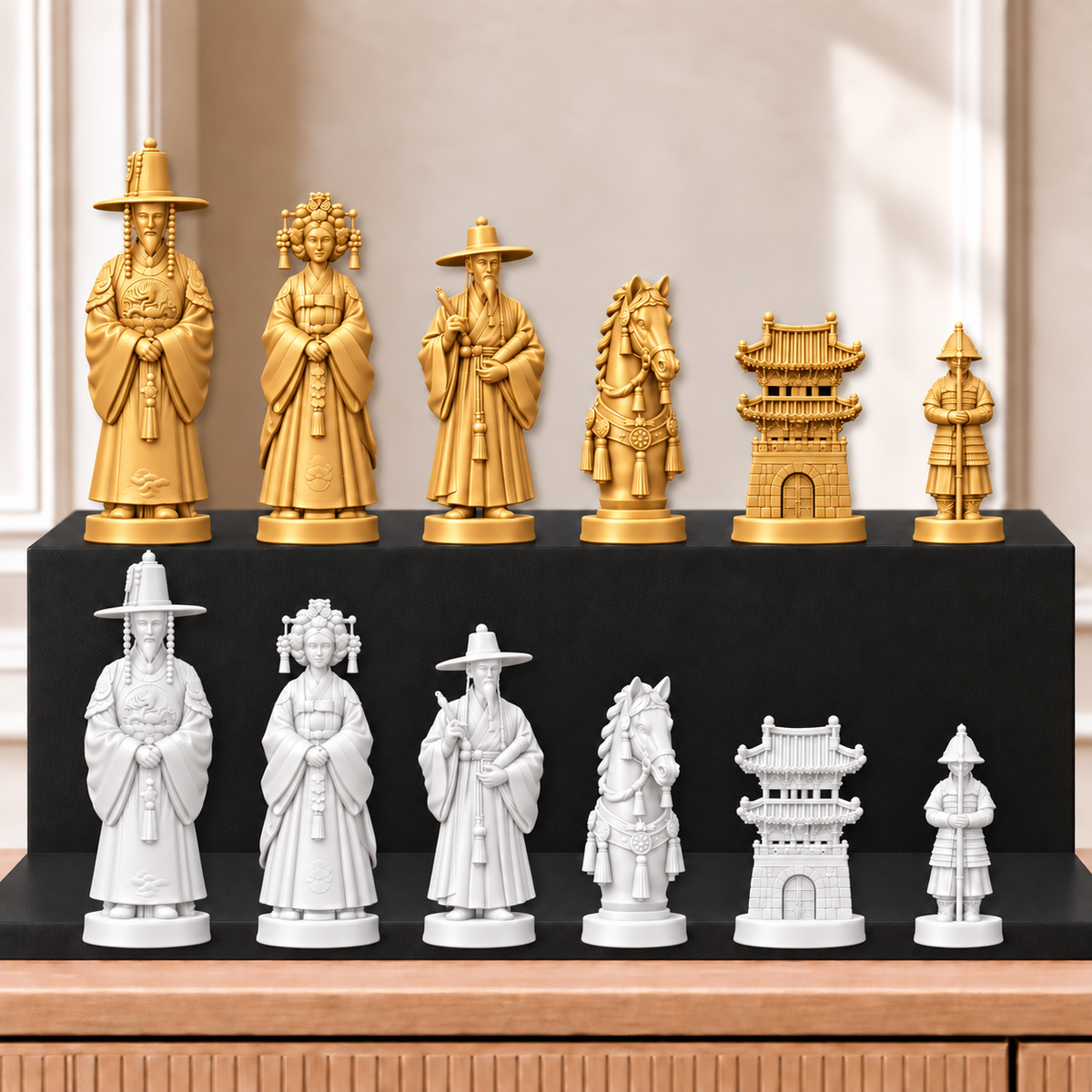Korea – thematisches Schachfigurenset mit 32 Figuren – Ansicht 6