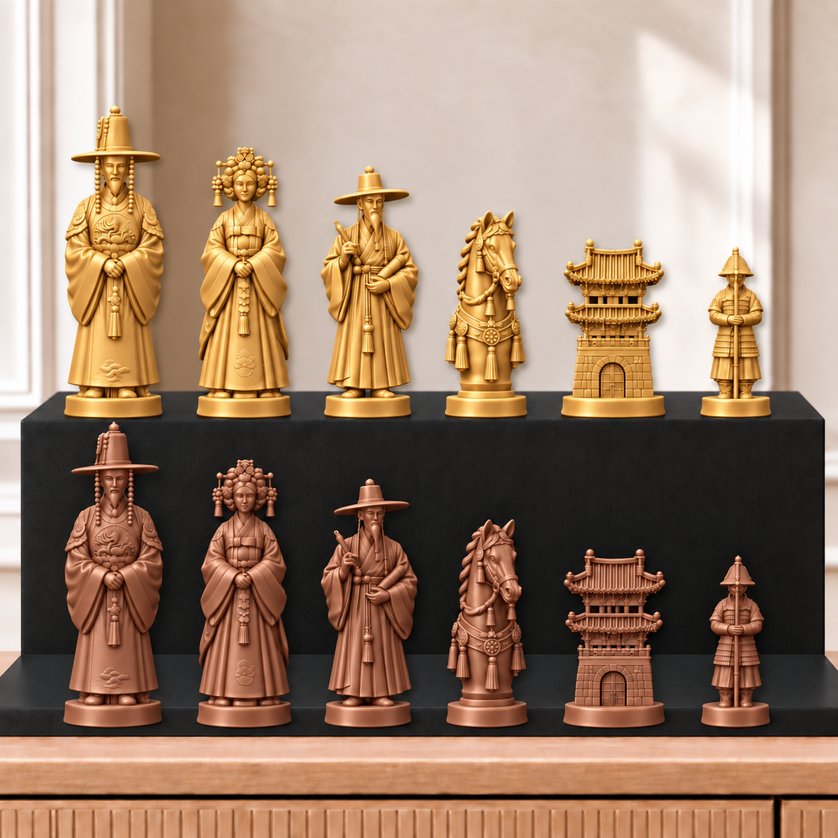 Korea – thematisches Schachfigurenset mit 32 Figuren – Ansicht 7