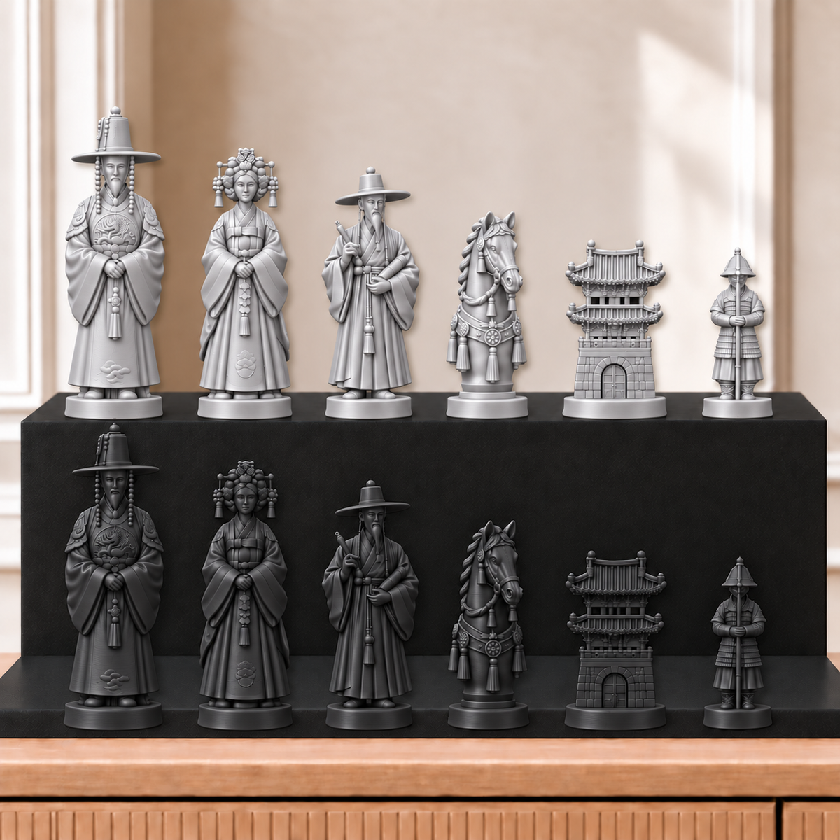 Korea – thematisches Schachfigurenset mit 32 Figuren – Ansicht 8