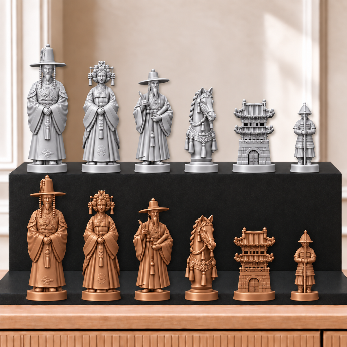 Korea – thematisches Schachfigurenset mit 32 Figuren – Ansicht 10