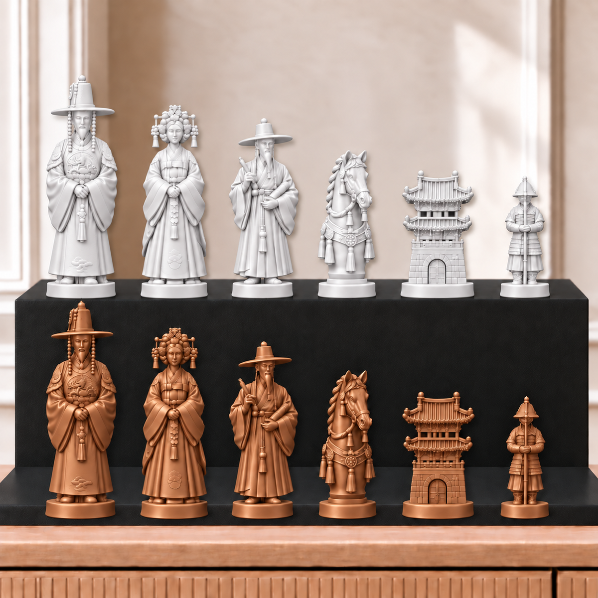 Korea – thematisches Schachfigurenset mit 32 Figuren – Ansicht 13