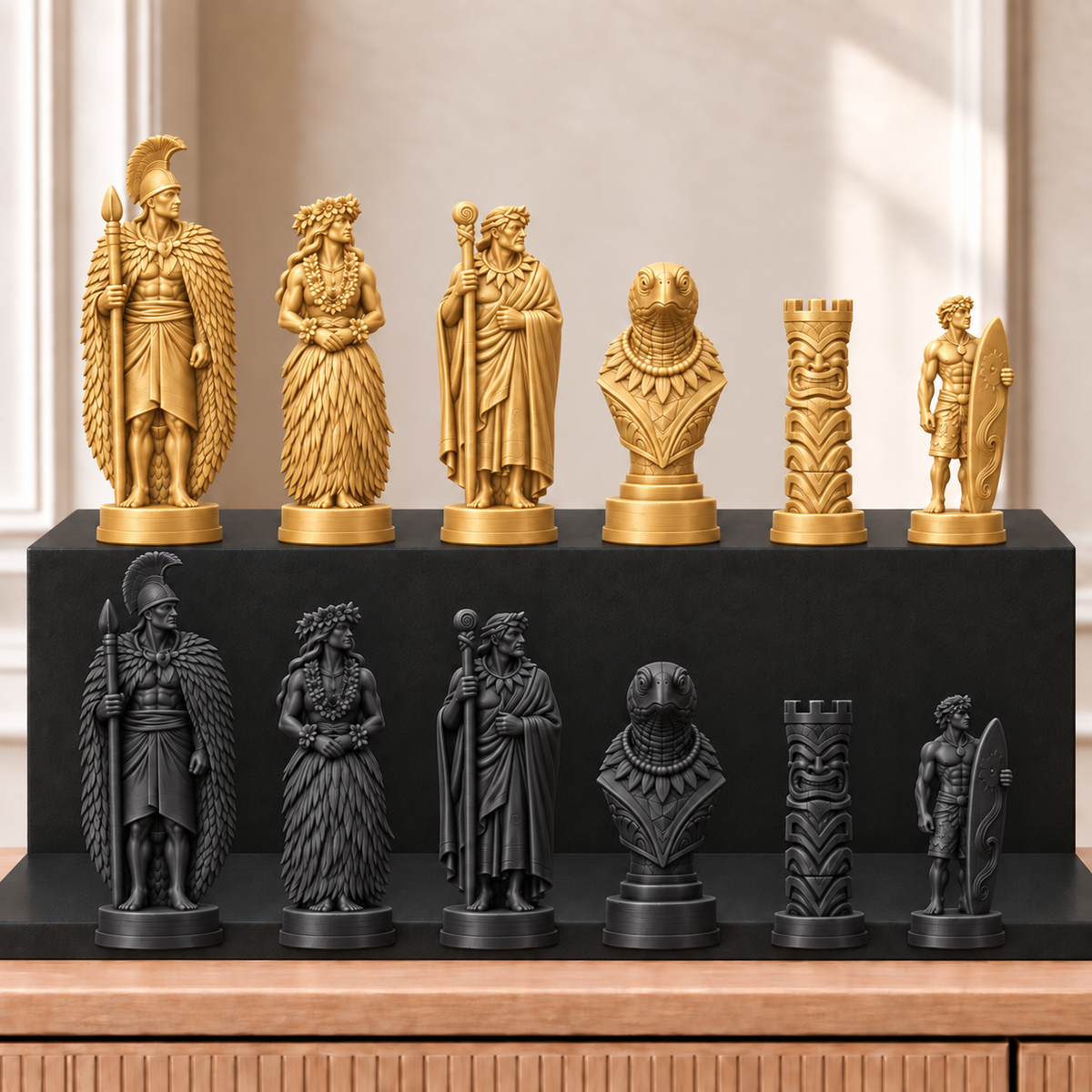 Hawaii – thematisches Schachfigurenset mit 32 Figuren – Ansicht 5