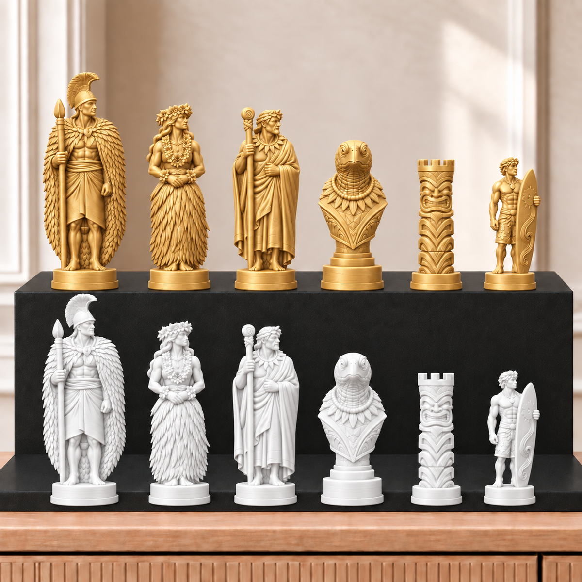 Hawaii – thematisches Schachfigurenset mit 32 Figuren – Ansicht 6