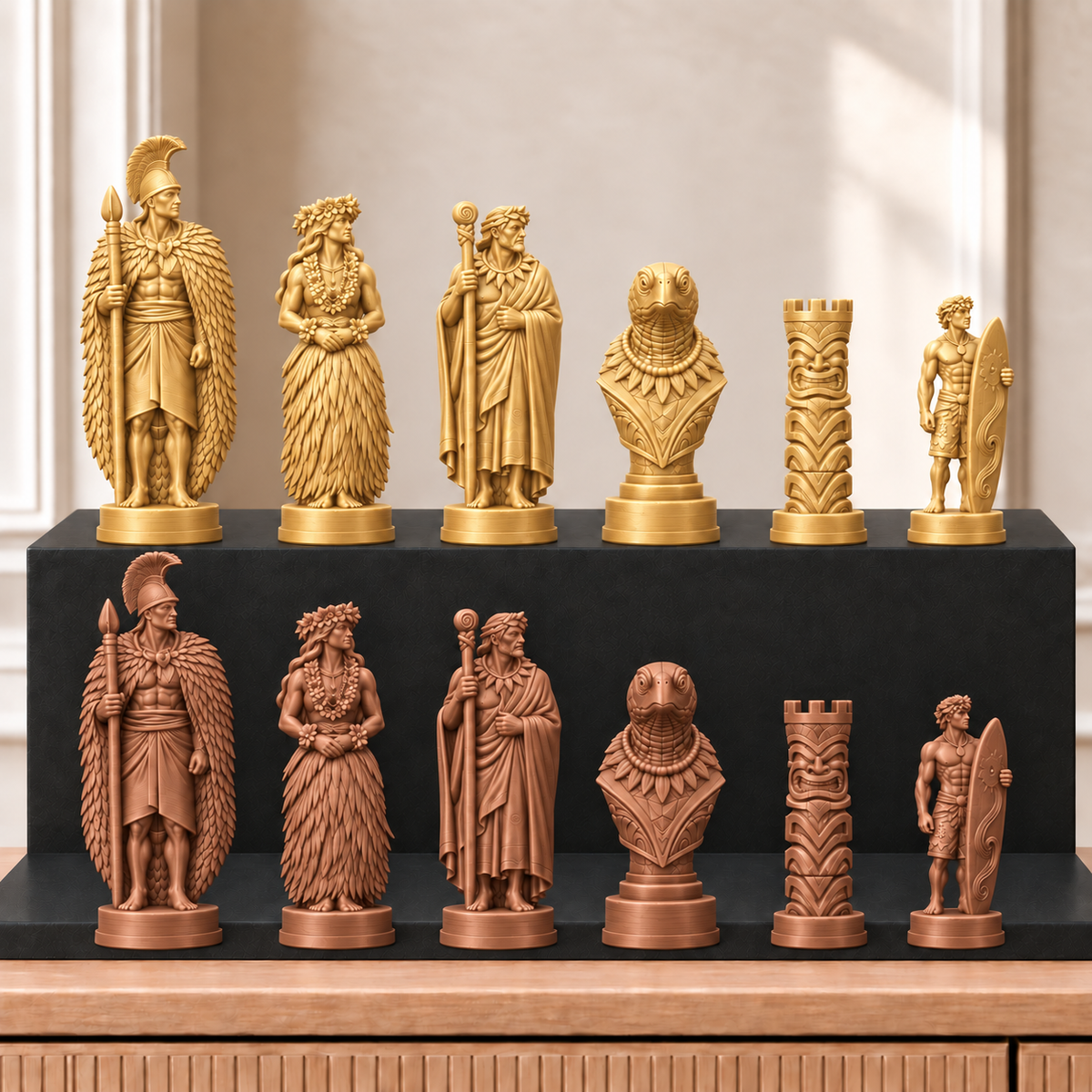Hawaii – thematisches Schachfigurenset mit 32 Figuren – Ansicht 7