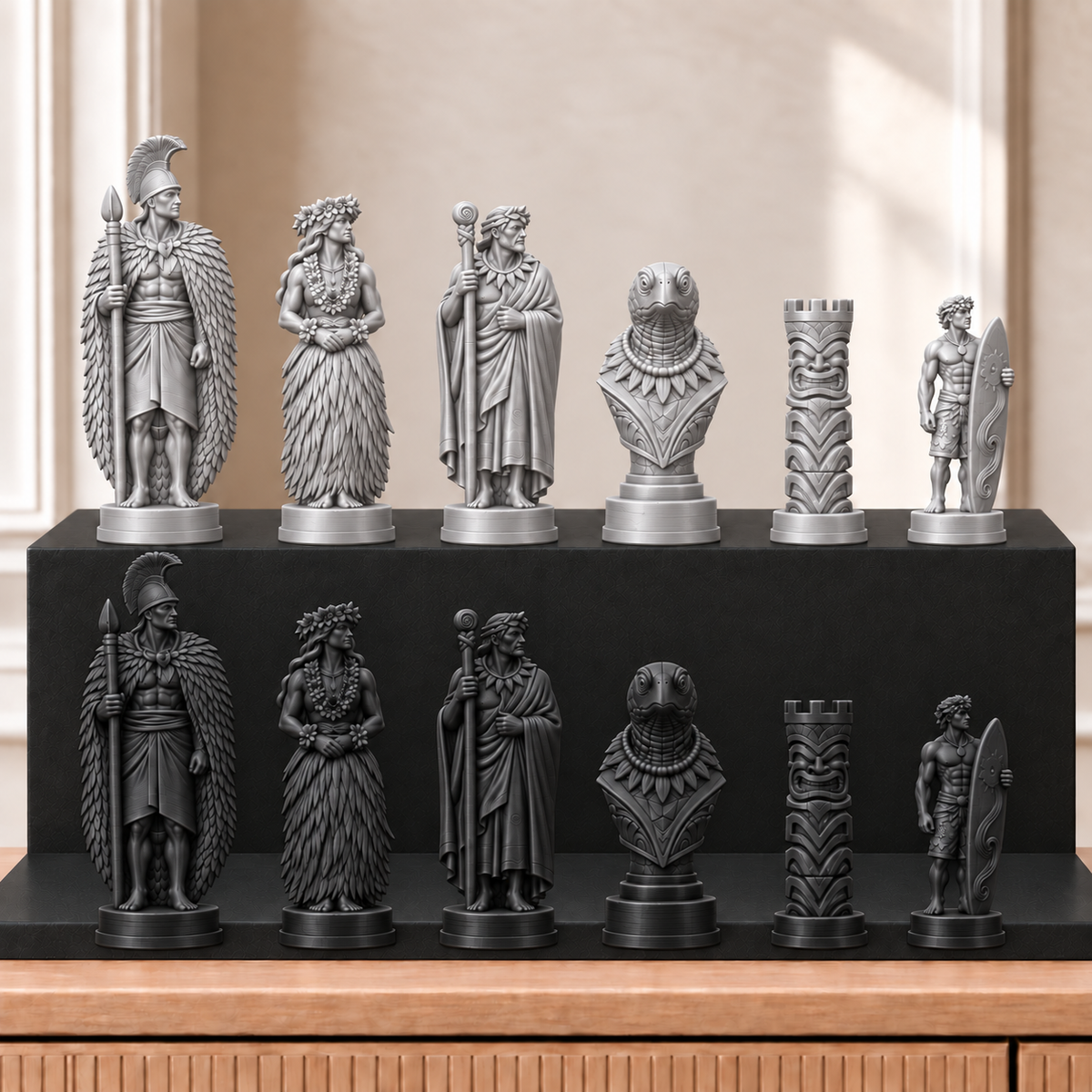 Hawaii – thematisches Schachfigurenset mit 32 Figuren – Ansicht 8