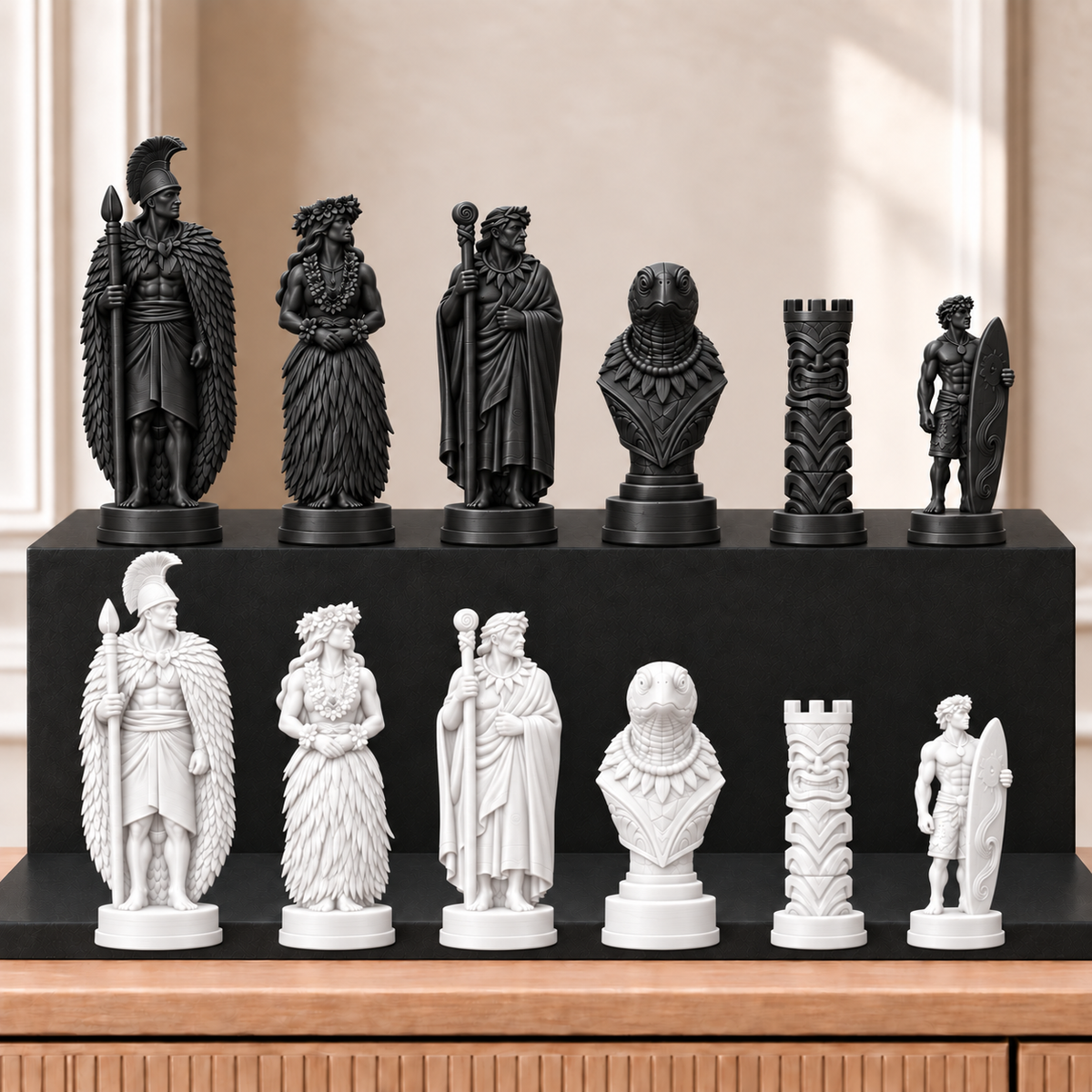 Hawaii – thematisches Schachfigurenset mit 32 Figuren – Ansicht 11