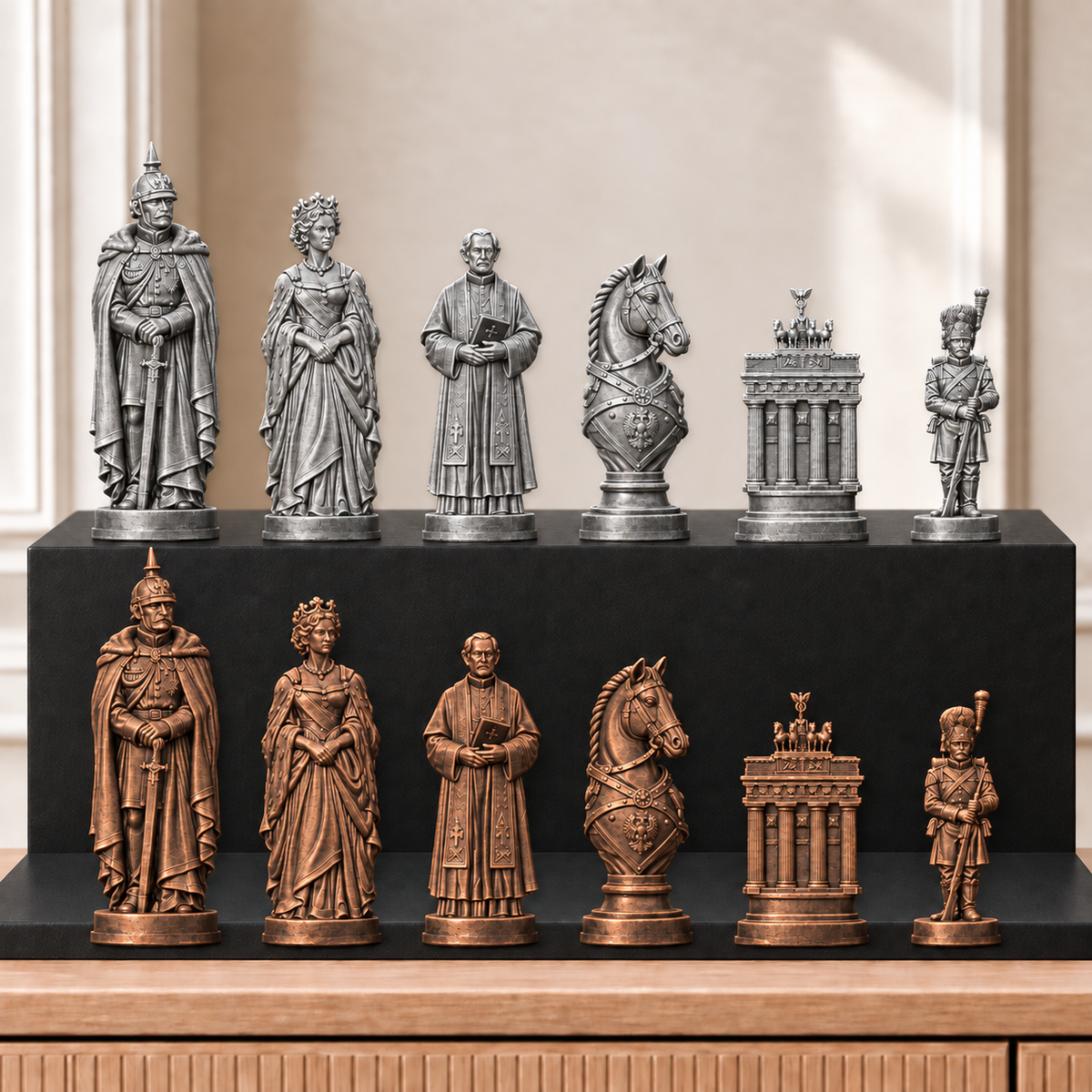 Preußen – thematisches Schachfigurenset mit 32 Figuren – Ansicht 3