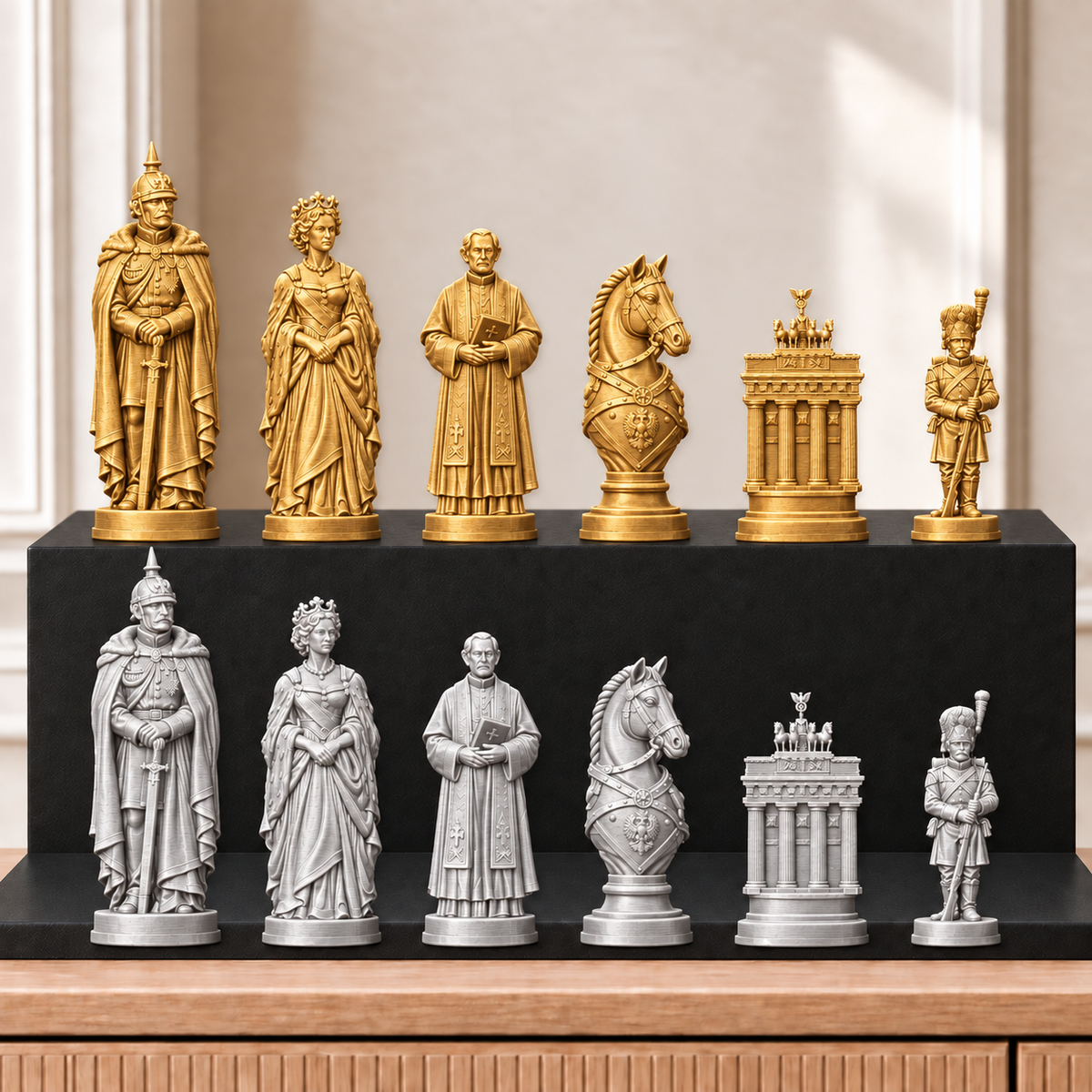 Preußen – thematisches Schachfigurenset mit 32 Figuren – Ansicht 4