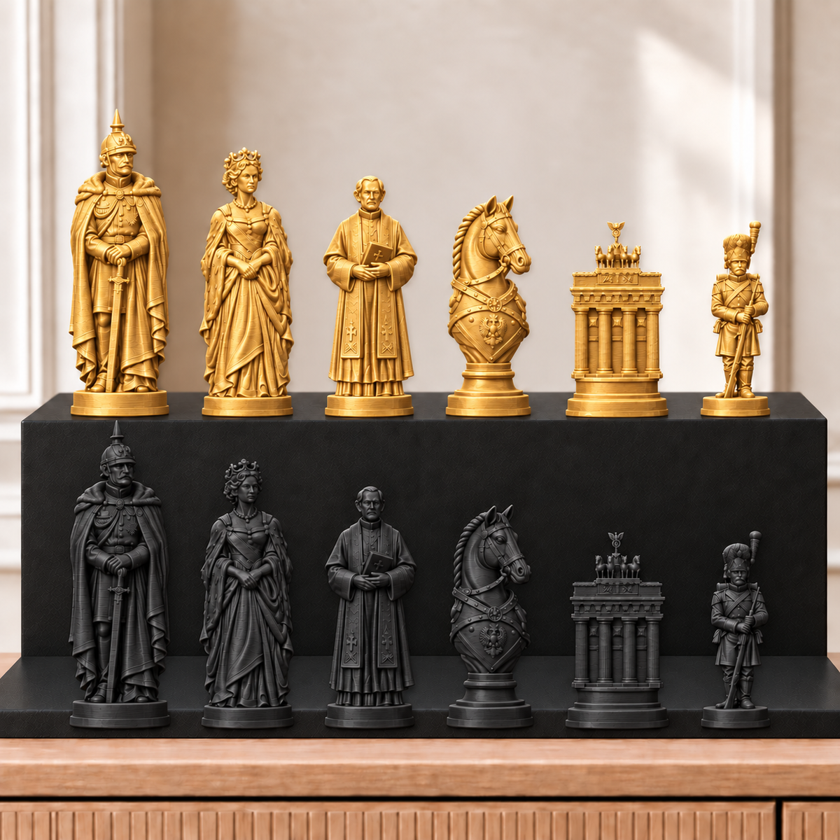 Preußen – thematisches Schachfigurenset mit 32 Figuren – Ansicht 5