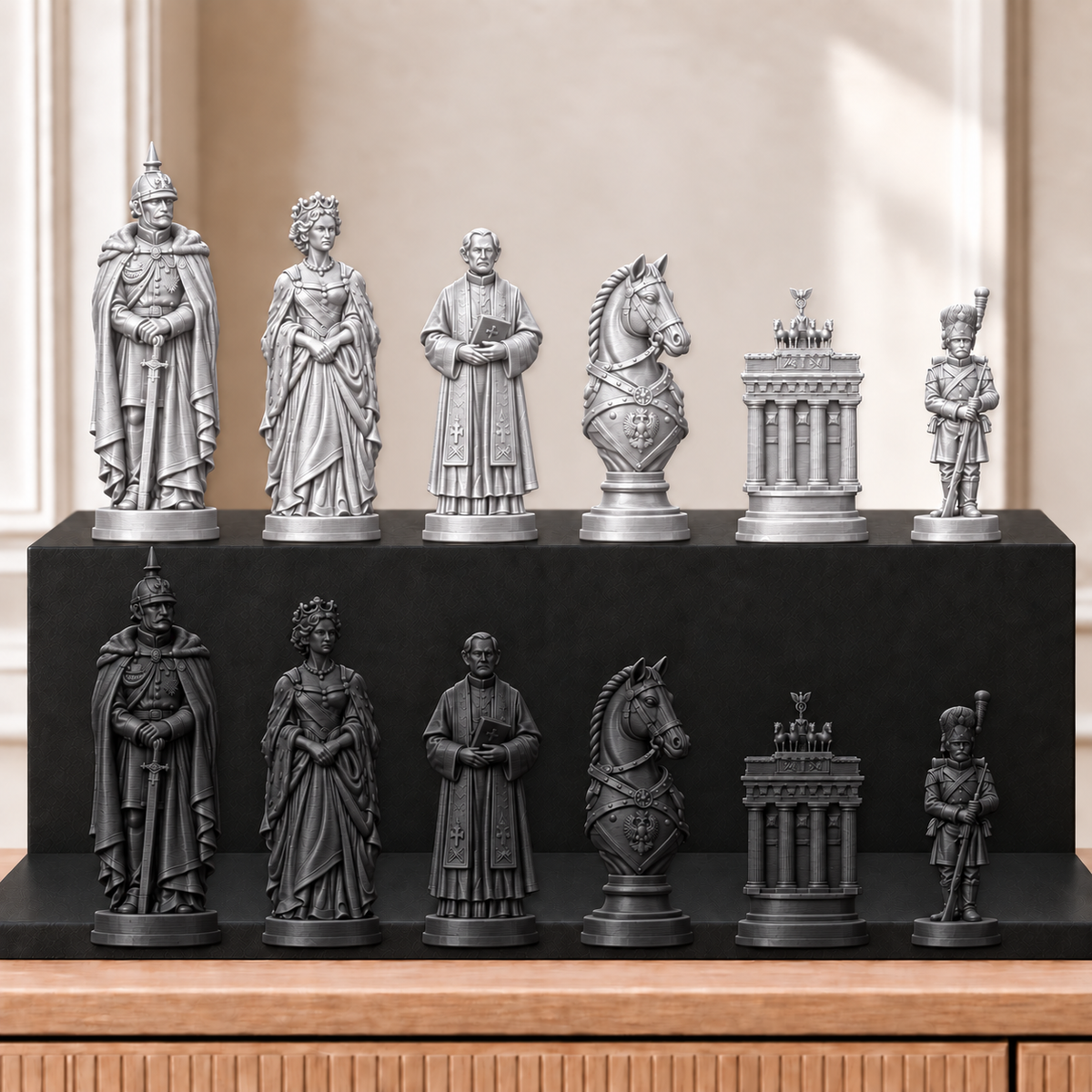 Preußen – thematisches Schachfigurenset mit 32 Figuren – Ansicht 8