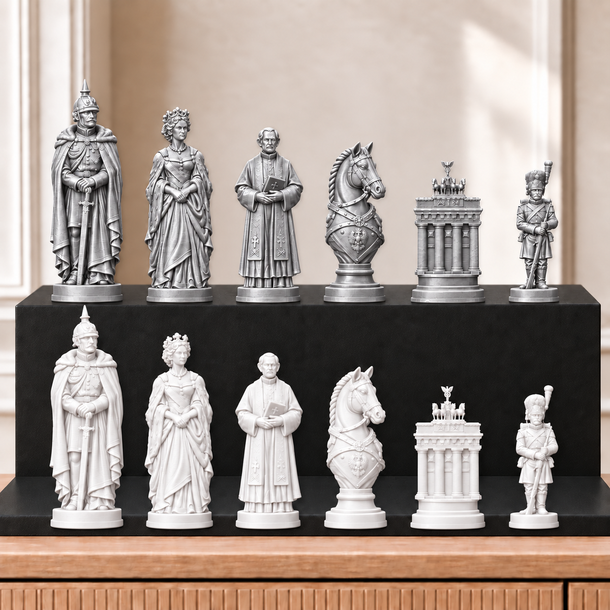 Preußen – thematisches Schachfigurenset mit 32 Figuren – Ansicht 9