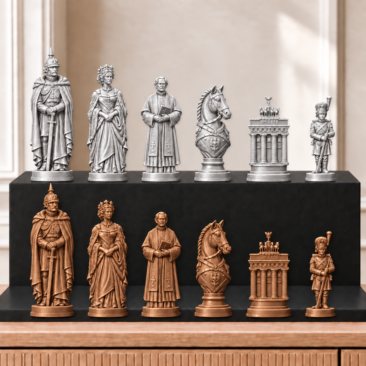 Preußen – thematisches Schachfigurenset mit 32 Figuren – Ansicht 10