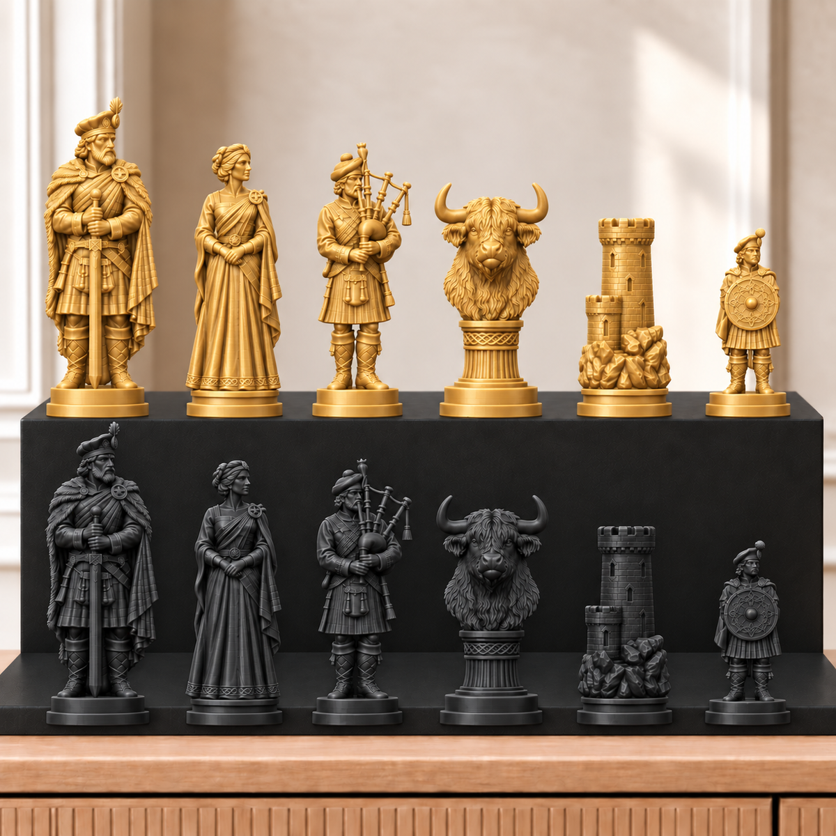 Highlander – thematisches Schachfigurenset mit 32 Figuren – Ansicht 5