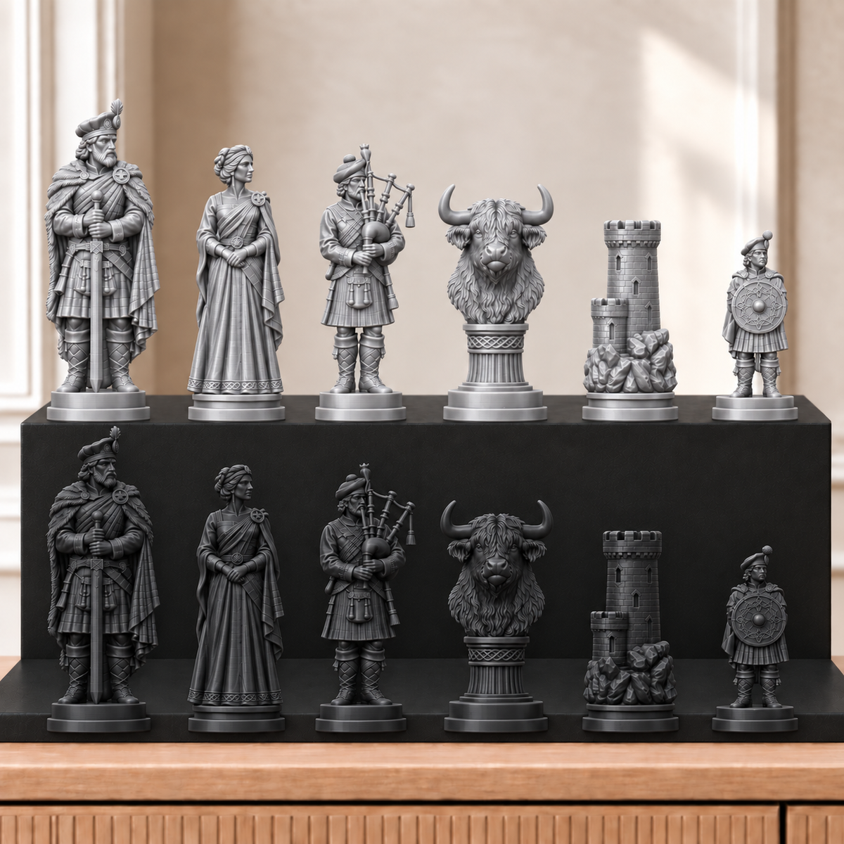 Highlander – thematisches Schachfigurenset mit 32 Figuren – Ansicht 8