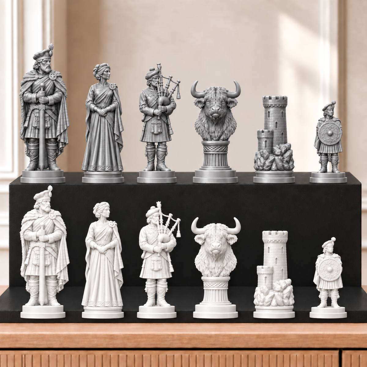 Highlander – thematisches Schachfigurenset mit 32 Figuren – Ansicht 9
