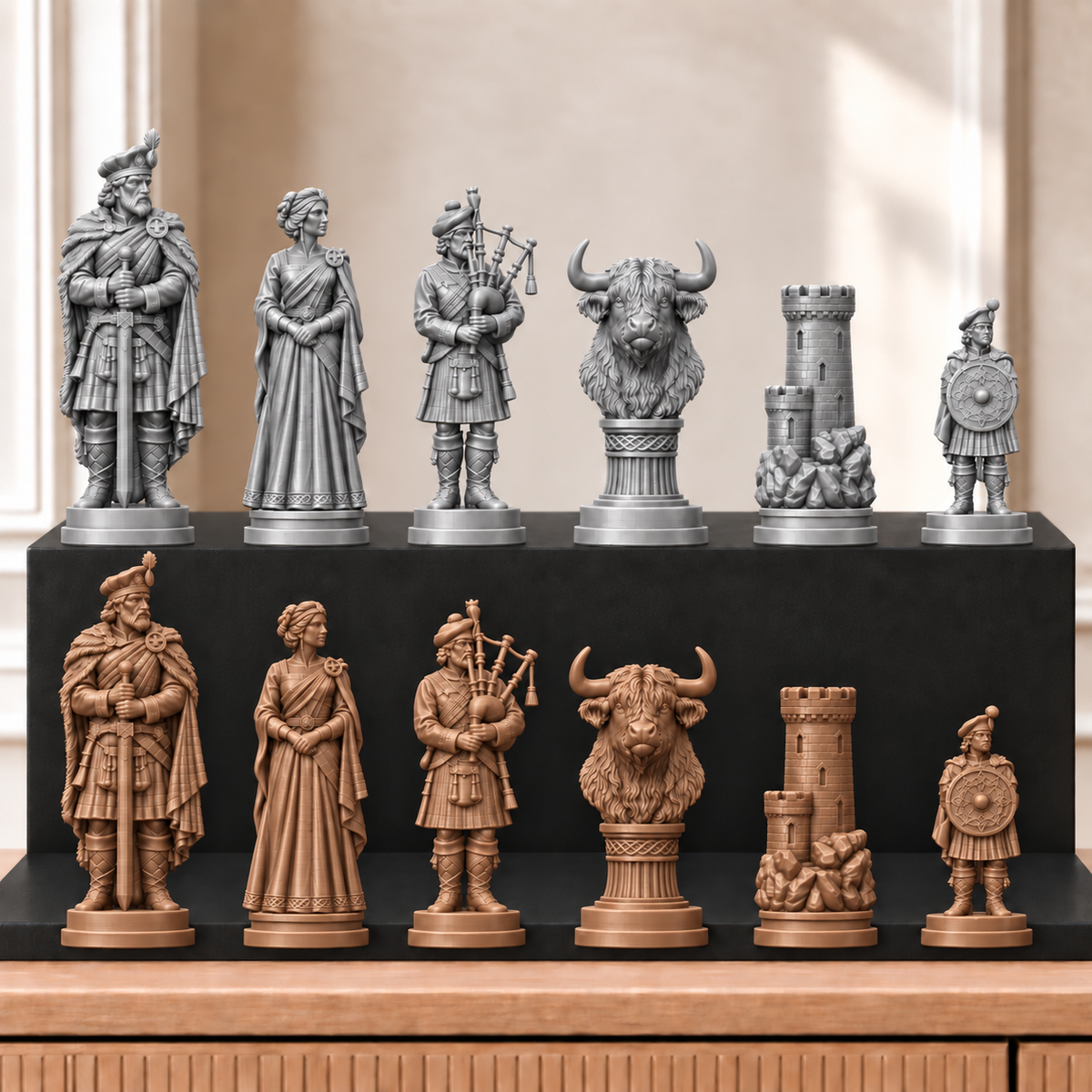 Highlander – thematisches Schachfigurenset mit 32 Figuren – Ansicht 10