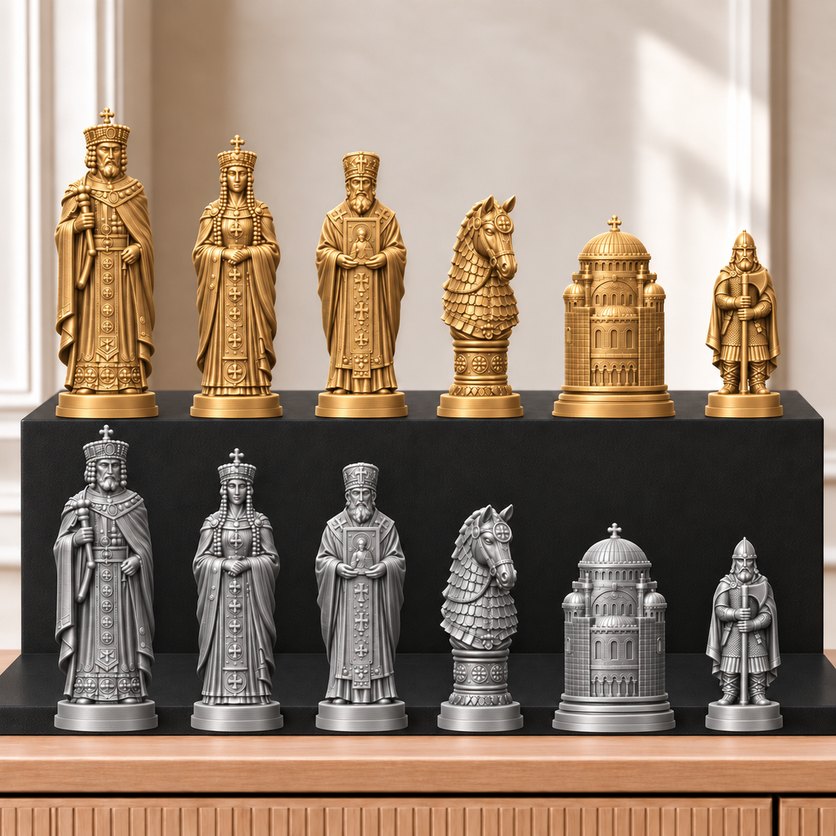 Byzanz – thematisches Schachfigurenset mit 32 Figuren – Ansicht 4