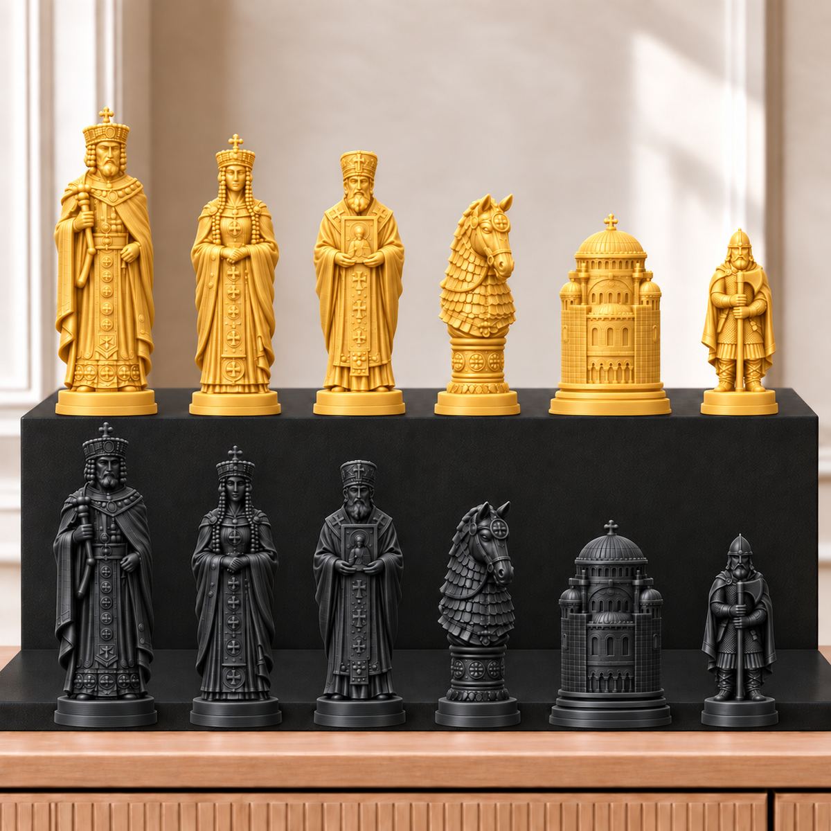 Byzanz – thematisches Schachfigurenset mit 32 Figuren – Ansicht 5