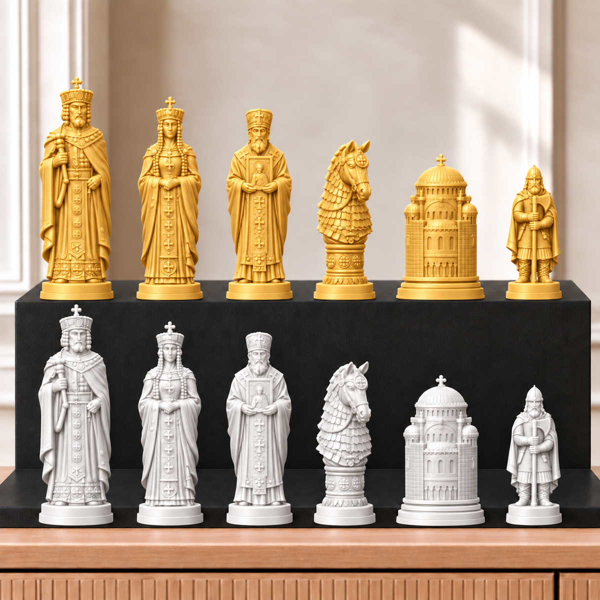 Byzanz – thematisches Schachfigurenset mit 32 Figuren – Ansicht 6