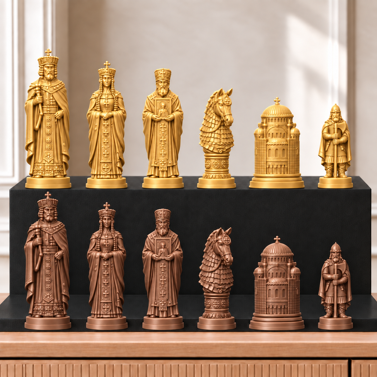 Byzanz – thematisches Schachfigurenset mit 32 Figuren – Ansicht 7