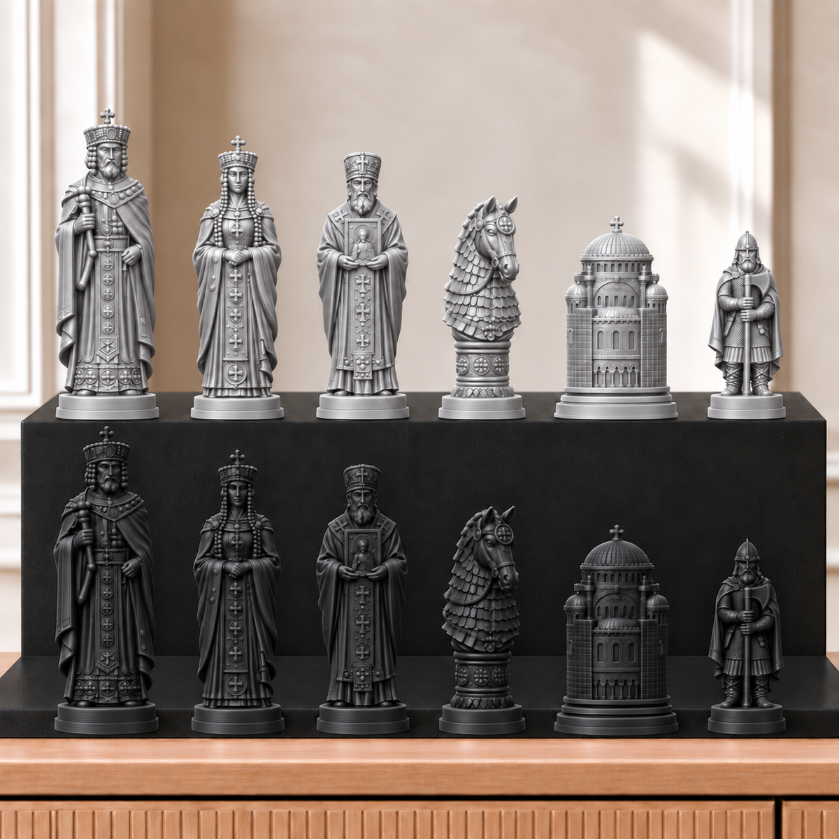 Byzanz – thematisches Schachfigurenset mit 32 Figuren – Ansicht 8