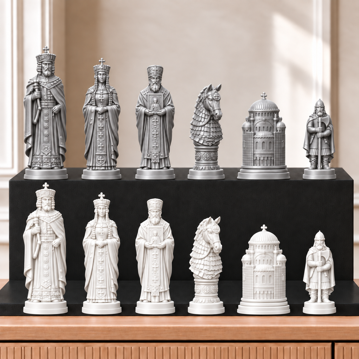 Byzanz – thematisches Schachfigurenset mit 32 Figuren – Ansicht 9