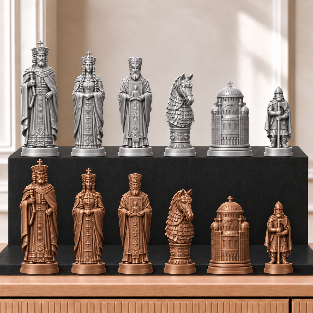 Byzanz – thematisches Schachfigurenset mit 32 Figuren – Ansicht 10