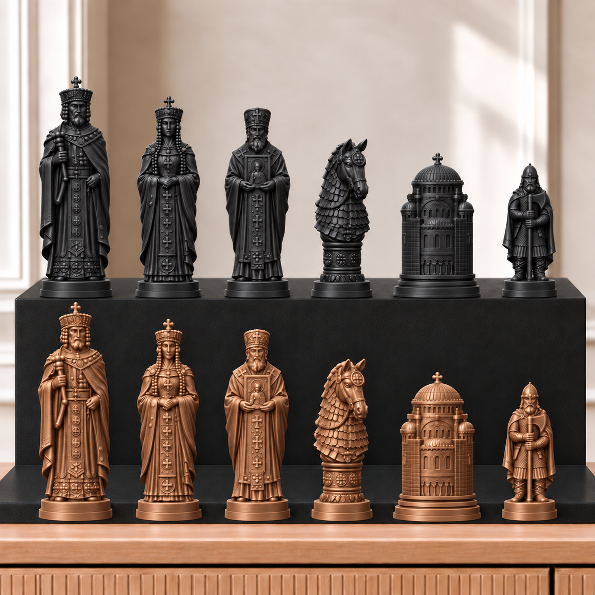 Byzanz – thematisches Schachfigurenset mit 32 Figuren – Ansicht 12