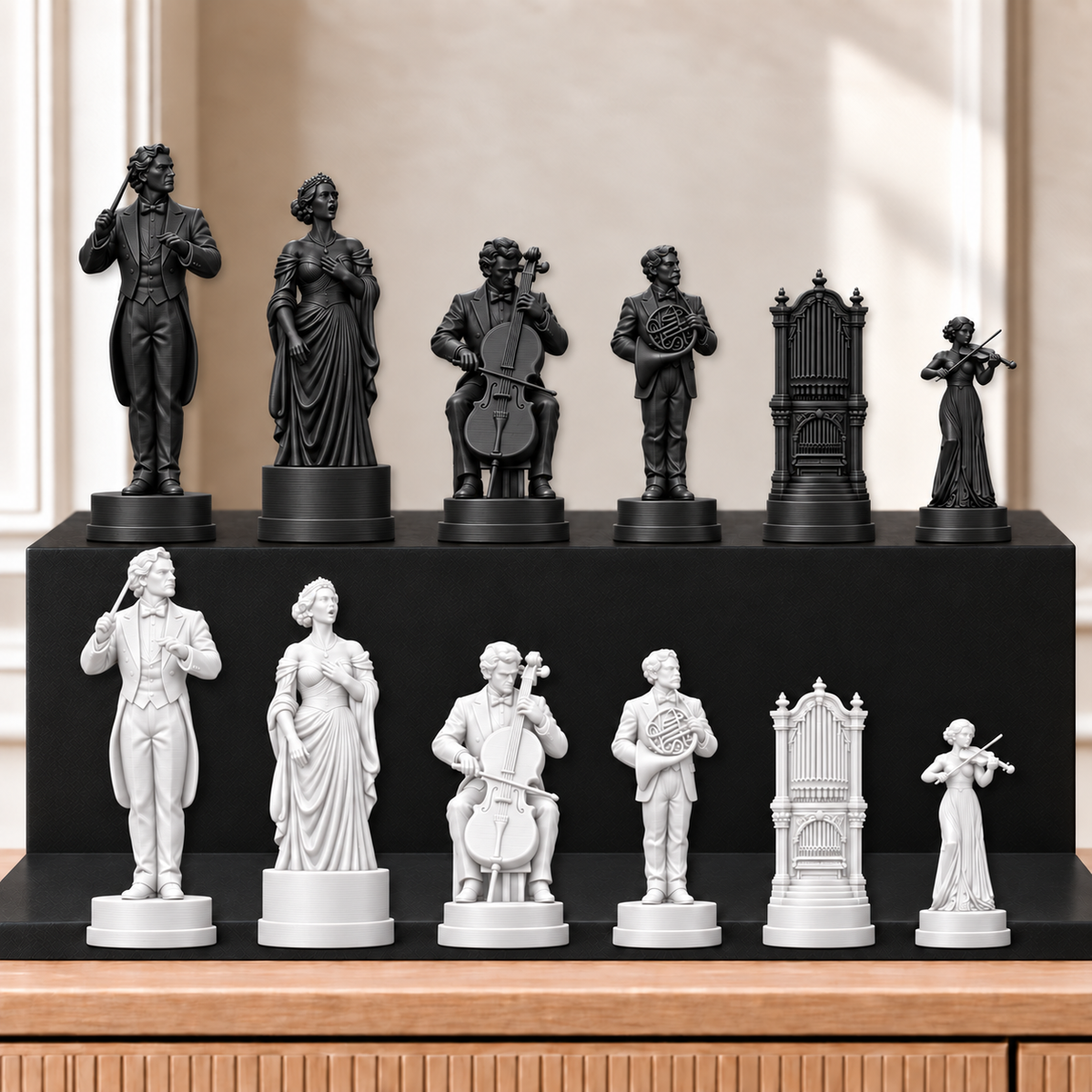 Orchester – thematisches Schachfigurenset mit 32 Figuren – Ansicht 11