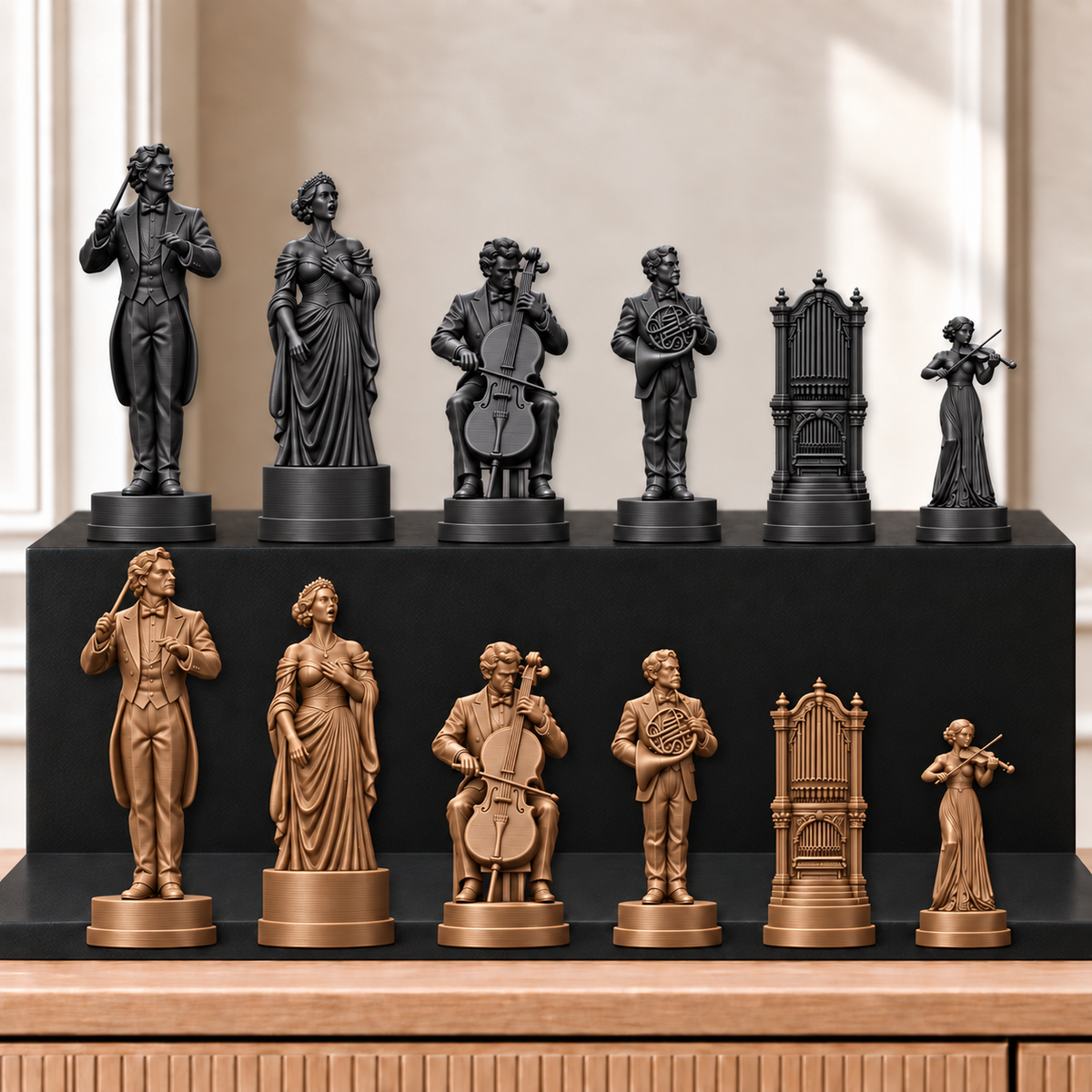 Orchester – thematisches Schachfigurenset mit 32 Figuren – Ansicht 12