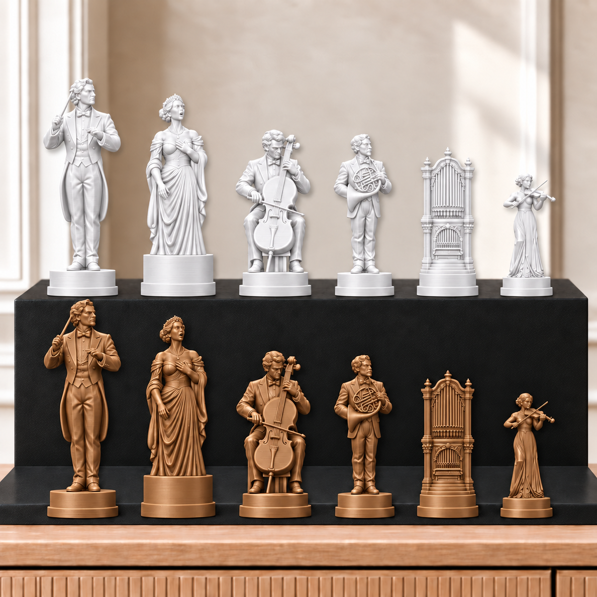 Orchester – thematisches Schachfigurenset mit 32 Figuren – Ansicht 13