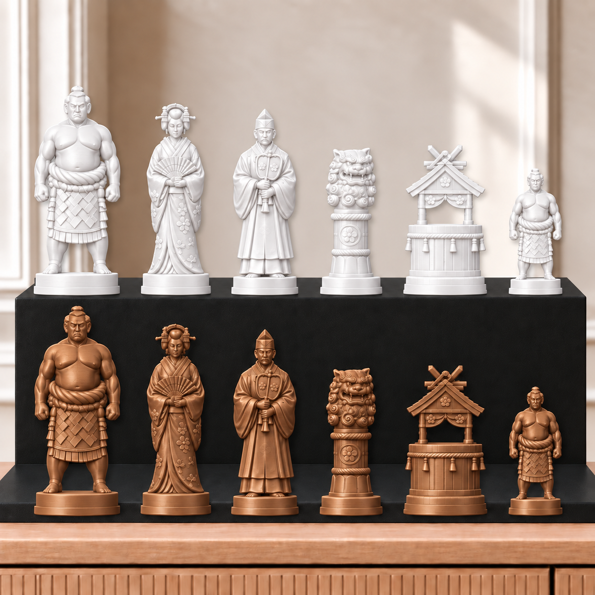 Sumo – thematisches Schachfigurenset mit 32 Figuren – Ansicht 13