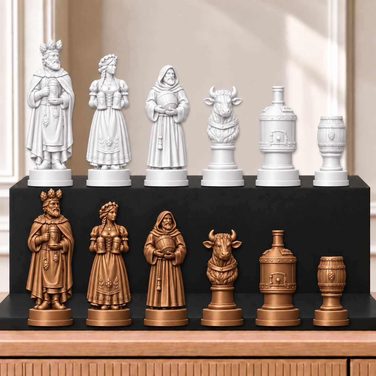 Bier – thematisches Schachfigurenset mit 32 Figuren – Ansicht 13