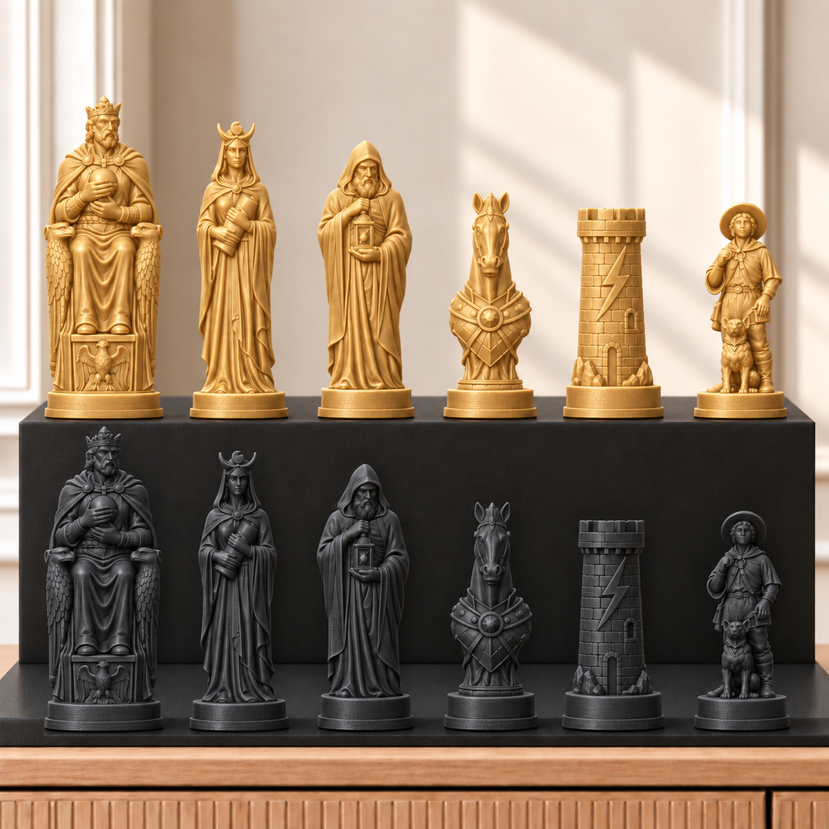 Tarot – thematisches Schachfigurenset mit 32 Figuren – Ansicht 5
