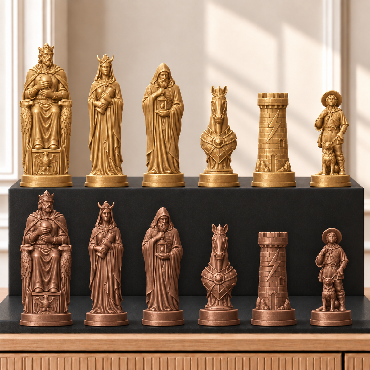Tarot – thematisches Schachfigurenset mit 32 Figuren – Ansicht 7
