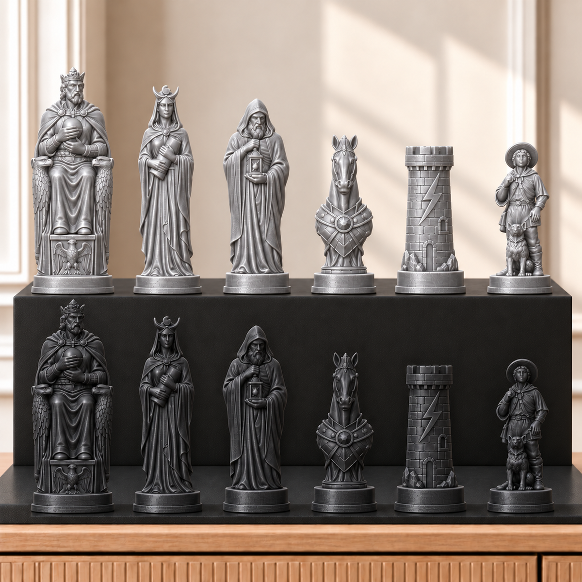 Tarot – thematisches Schachfigurenset mit 32 Figuren – Ansicht 8
