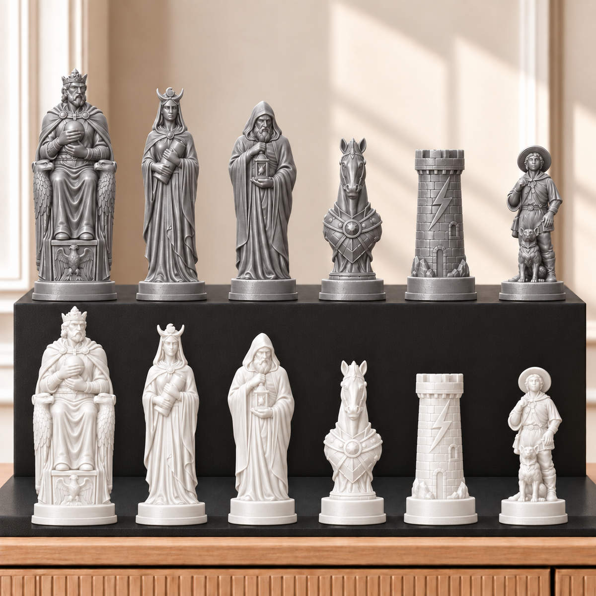 Tarot – thematisches Schachfigurenset mit 32 Figuren – Ansicht 9