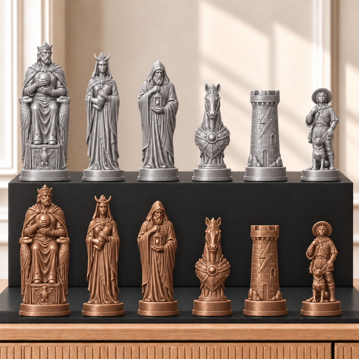 Tarot – thematisches Schachfigurenset mit 32 Figuren – Ansicht 10